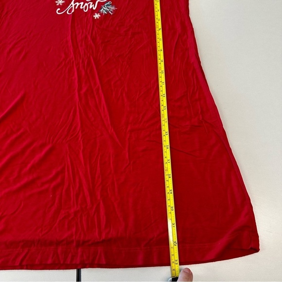 Soma Let It Snow Red Nightshirt. Size Small - Picture 9 of 10
